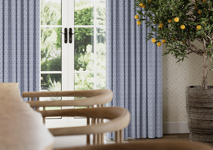 Aztec, Indigo - Made to Measure Curtains - Image 5